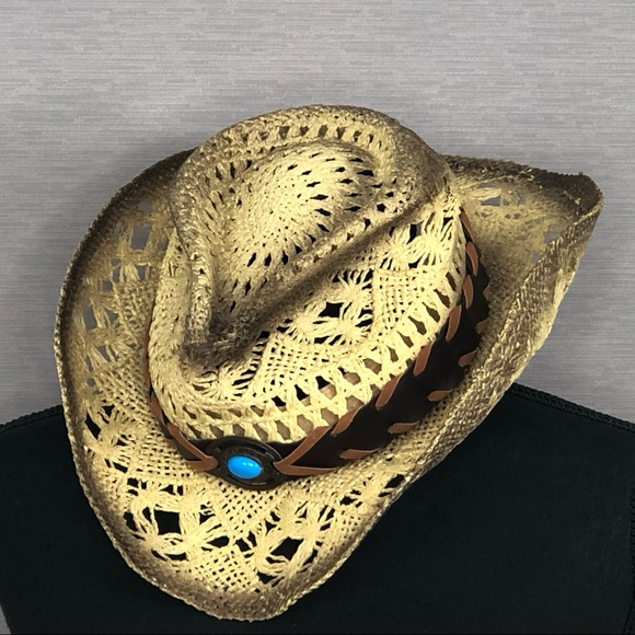 Milani Straw Cowboy Hat SZ S-SZ 7 - Picture 1 of 7